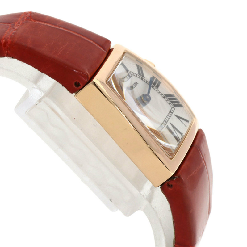 卡地亞 W6400356 Radonya SM 女士腕錶，18K 玫瑰金，皮革錶帶-5