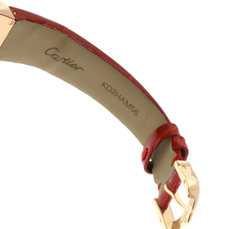 卡地亞 W6400356 Radonya SM 女士腕錶，18K 玫瑰金，皮革錶帶-10