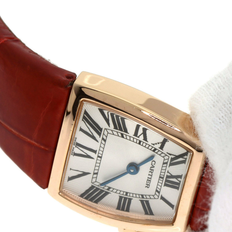 卡地亞 W6400356 Radonya SM 女士腕錶，18K 玫瑰金，皮革錶帶-23