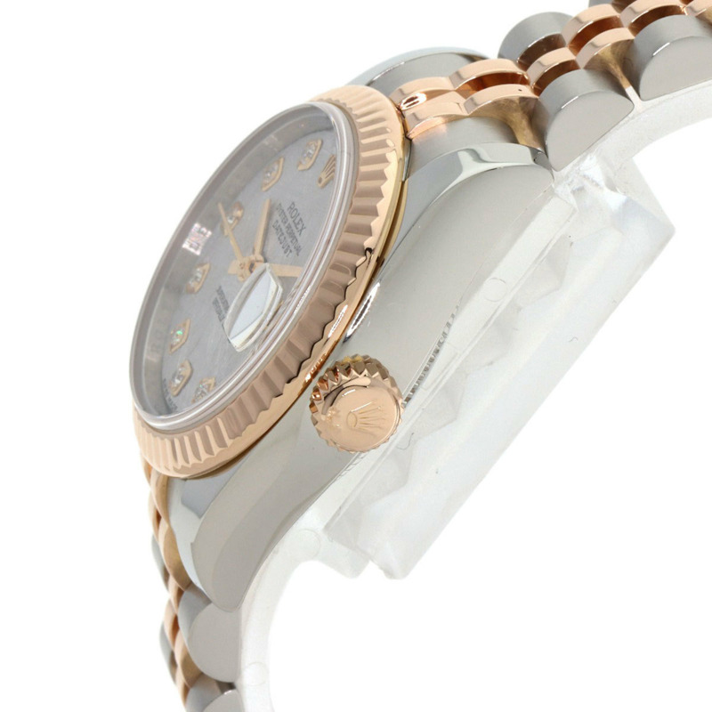 勞力士 179171G Datejust 10P 鑲鑽腕錶，精鋼及 18K 永恆玫瑰金材質，女款-4