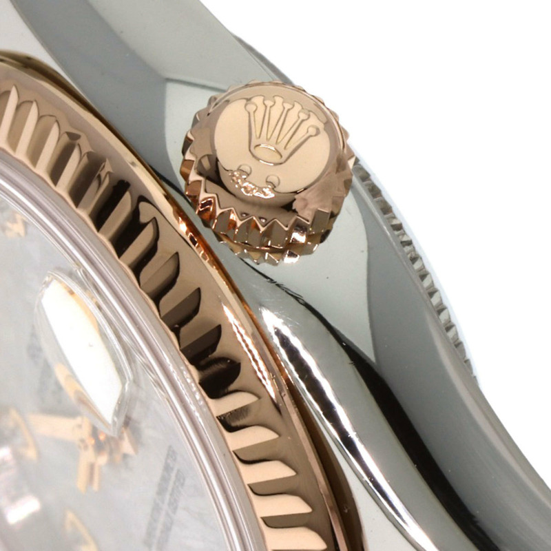 勞力士 179171G Datejust 10P 鑲鑽腕錶，精鋼及 18K 永恆玫瑰金材質，女款-9