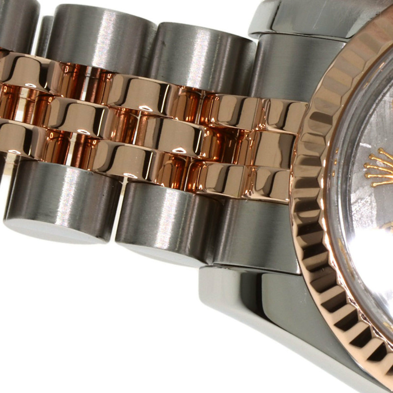 勞力士 179171G Datejust 10P 鑲鑽腕錶，精鋼及 18K 永恆玫瑰金材質，女款-14