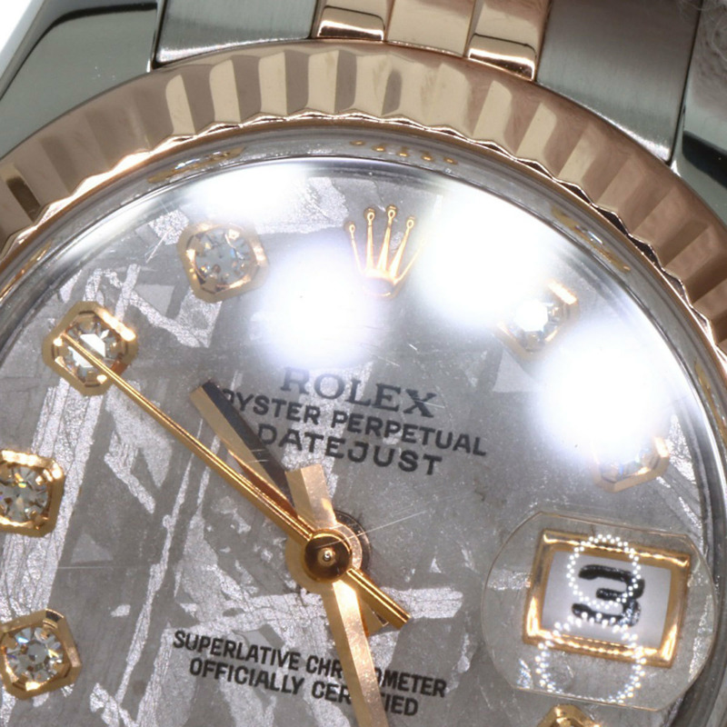 勞力士 179171G Datejust 10P 鑲鑽腕錶，精鋼及 18K 永恆玫瑰金材質，女款-23