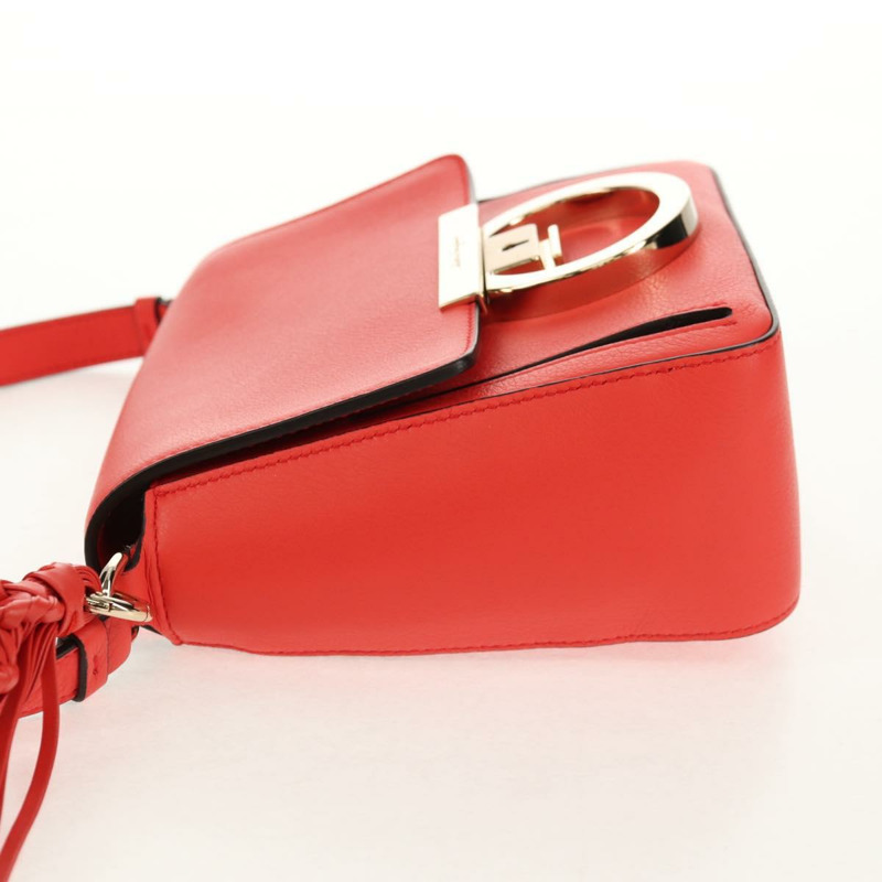 【日本直送】Salvatore Ferragamo Gancini 單背包，皮革材質，紅色金色，正品，貨號 145623V-2