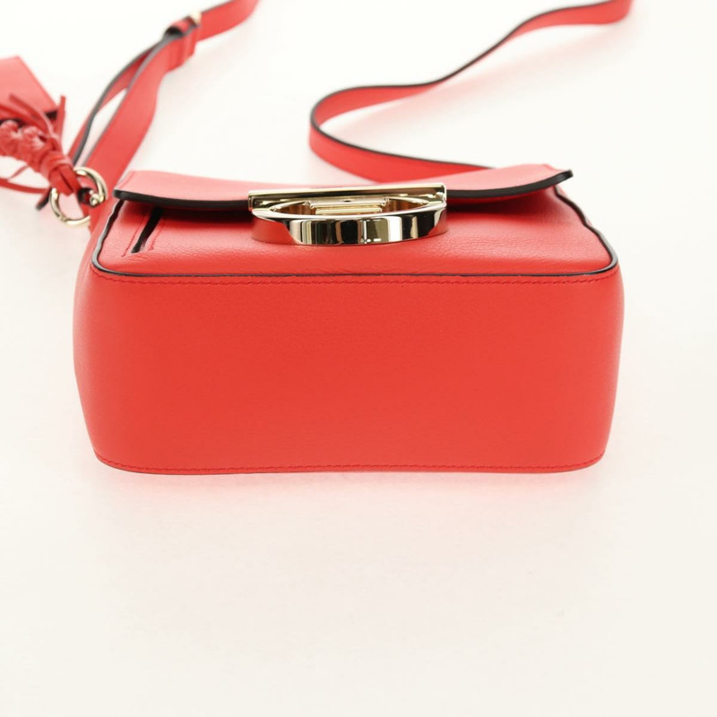 【日本直送】Salvatore Ferragamo Gancini 單背包，皮革材質，紅色金色，正品，貨號 145623V-4