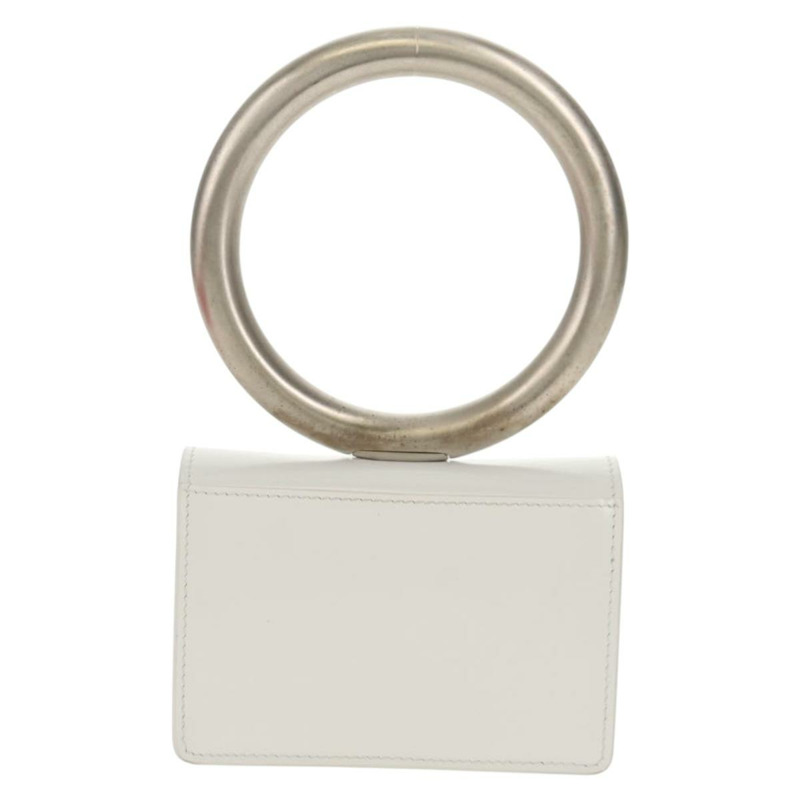 【日本直送】Salvatore Ferragamo 白色銀色皮革手拿包（正品）150881AV-1