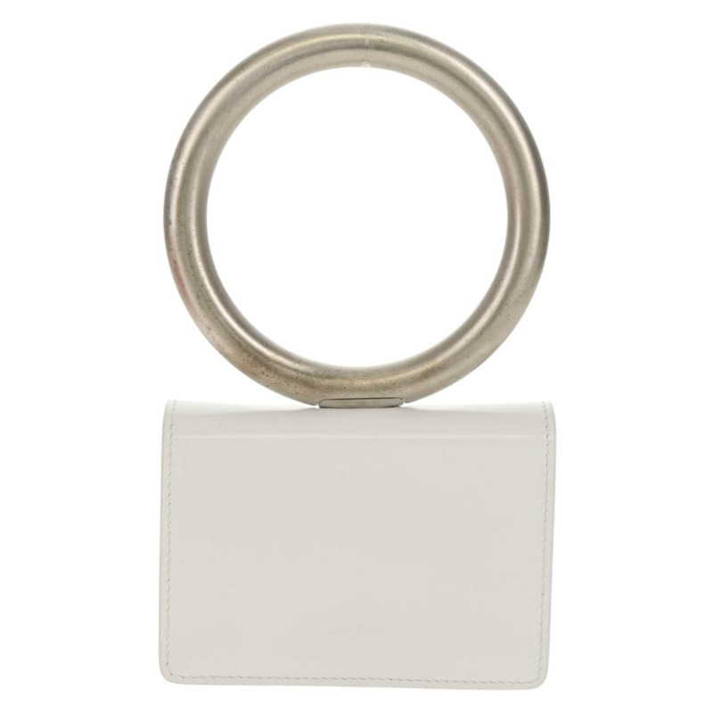 【日本直送】Salvatore Ferragamo 白色銀色皮革手拿包（正品）150881AV-12