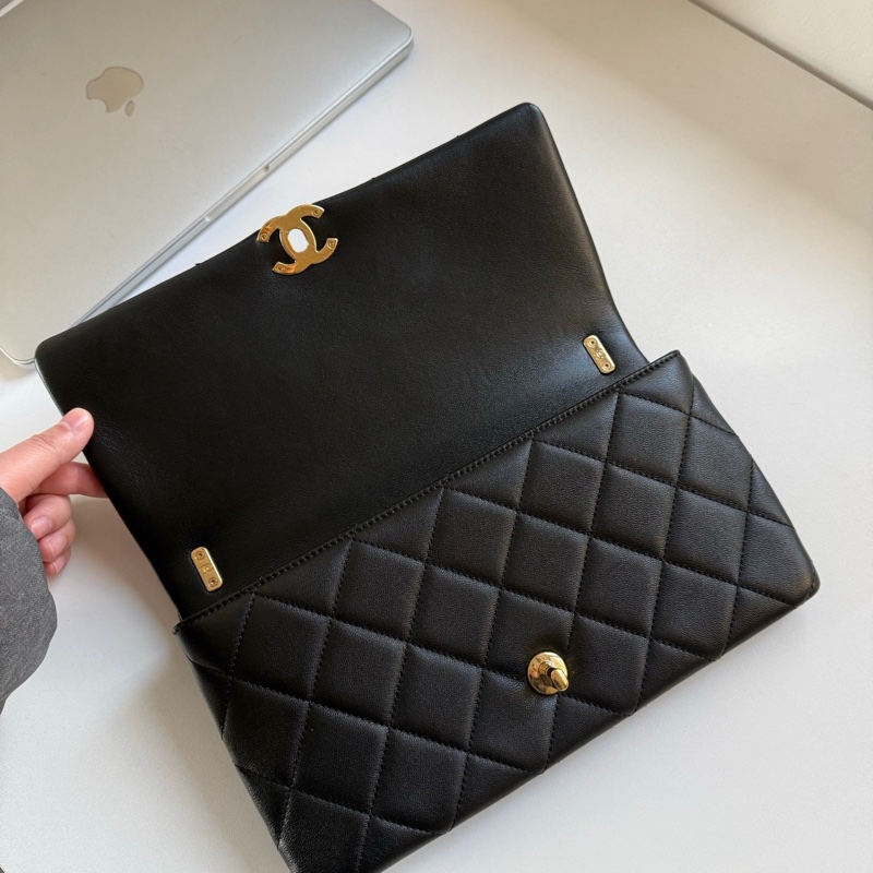 Chanel 24c粉飾黑金鏈條cf 手提包 極致高級感✨-5