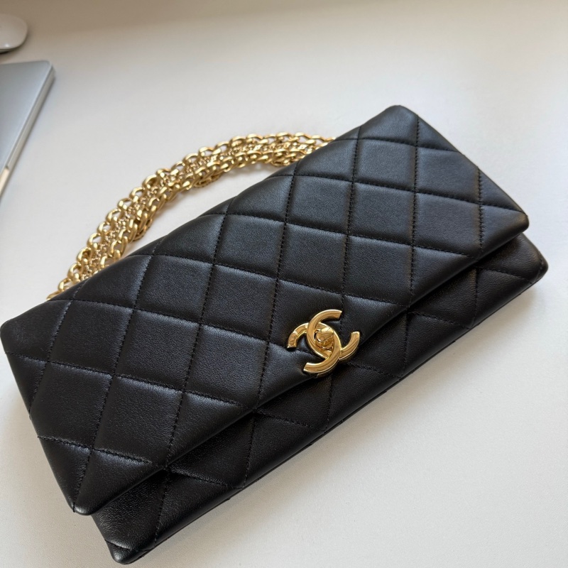 Chanel 24c粉飾黑金鏈條cf 手提包 極致高級感✨-10