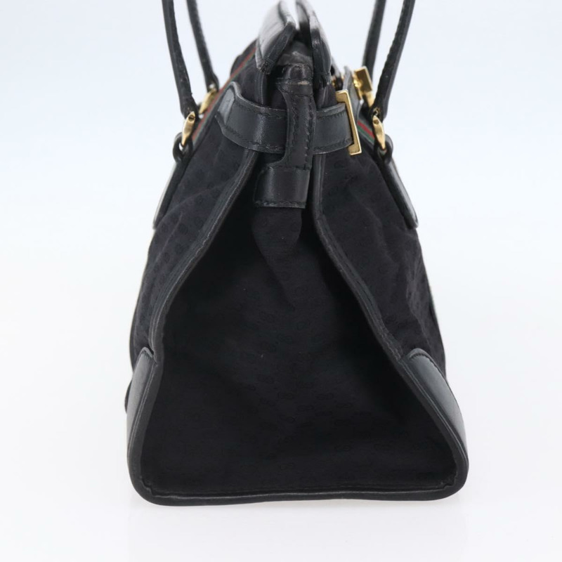 【日本直送】GUCCI Micro GG Supreme Web Sherry Line 手提包 黑色 金色 正品 152363V-2