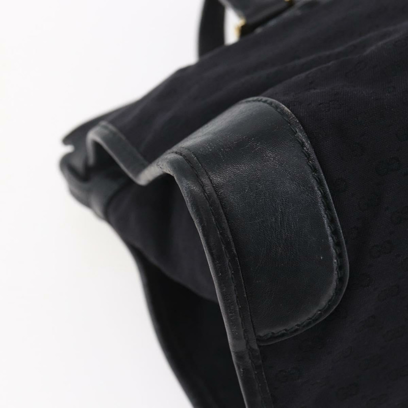 【日本直送】GUCCI Micro GG Supreme Web Sherry Line 手提包 黑色 金色 正品 152363V-15