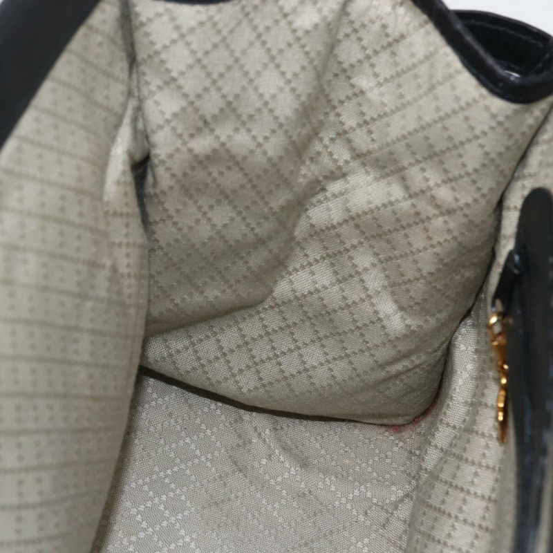 【日本直送】GUCCI Micro GG Supreme Web Sherry Line 手提包 黑色 金色 正品 152363V-17