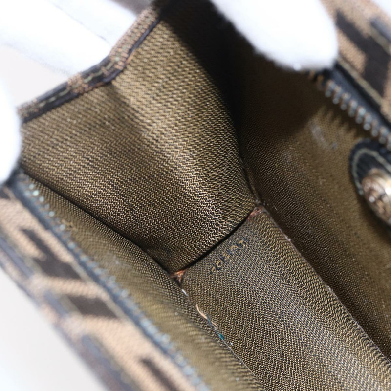 【日本直送】FENDI Zucca帆布Mamma Baguette單肩包 黑色棕色 正品 152381V-18