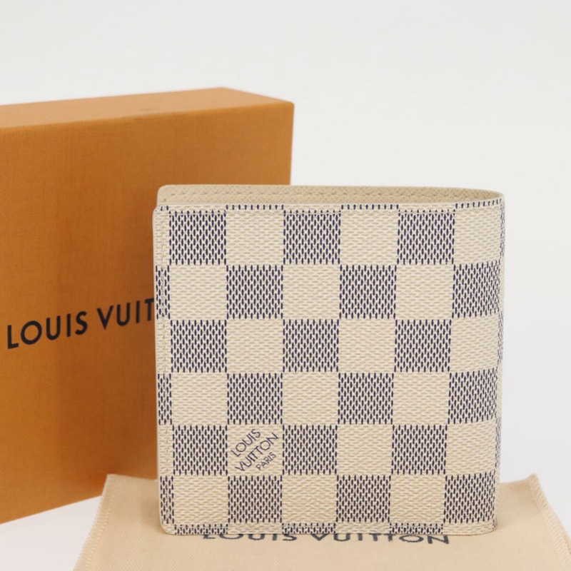 【日本直送】路易威登 Damier Azur Porte Feuille Marco 雙折皮夾 N60018 正品 152433AV-11