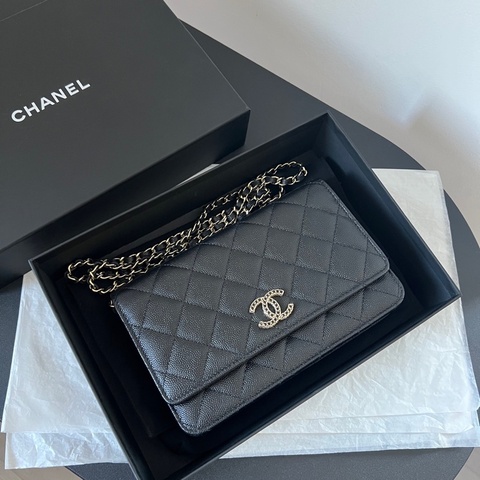 Chanel 23A黑金黑鑽荔枝皮 配件齊全 晶片款🔥