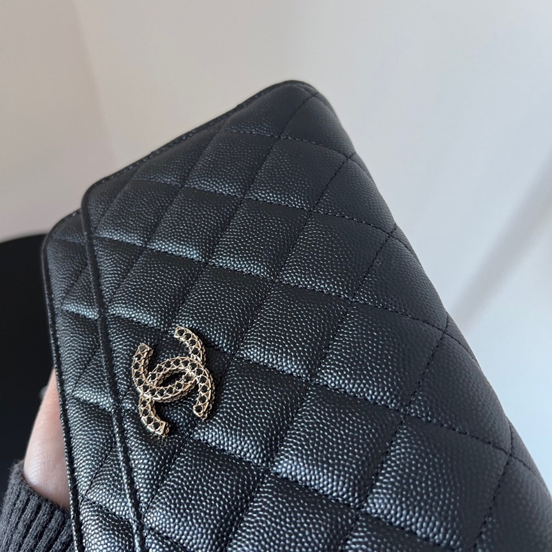 Chanel 23A黑金黑鑽荔枝皮 配件齊全 晶片款🔥-3