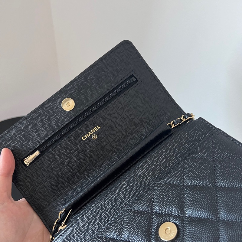 Chanel 23A黑金黑鑽荔枝皮 配件齊全 晶片款🔥-11