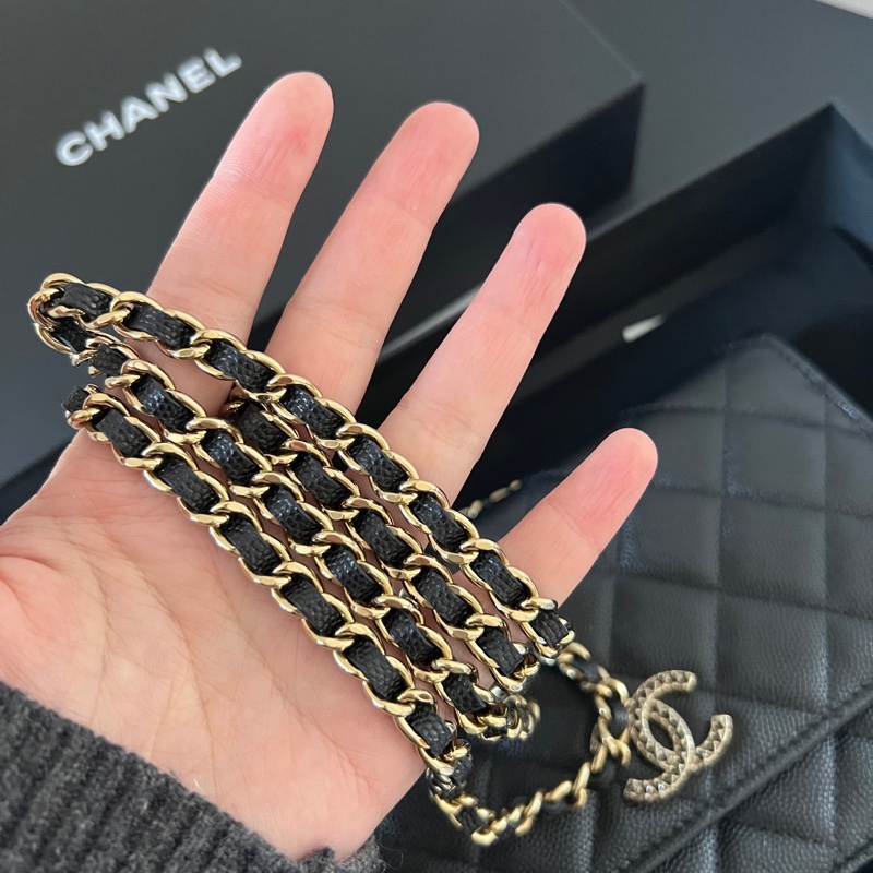 Chanel 23A黑金黑鑽荔枝皮 配件齊全 晶片款🔥-13