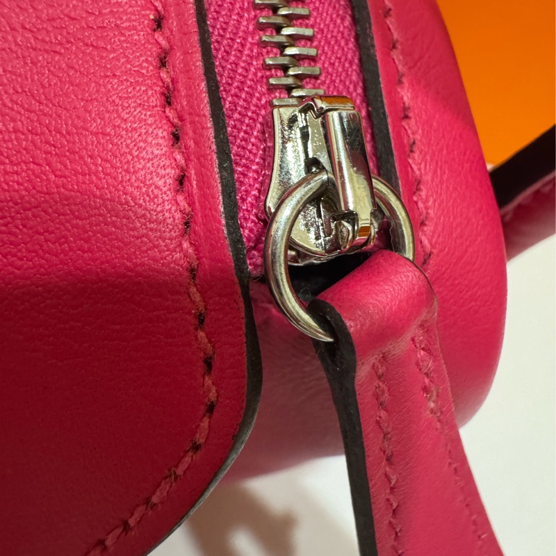 Hermes Mini Lindy Rose maxico 銀釦 💕🩷 超甜美 內裡招財紅色-7