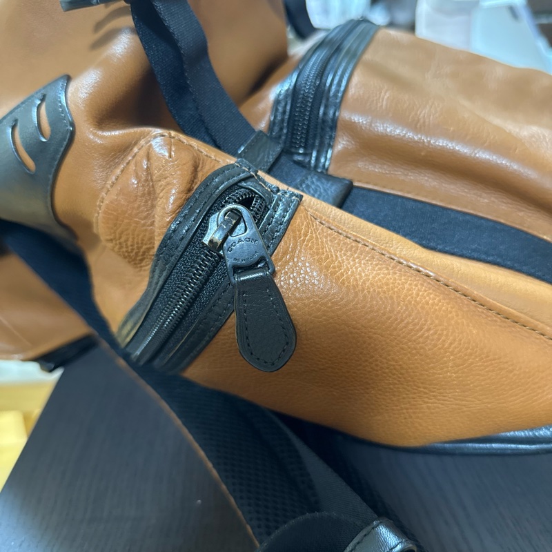 二手 COACH 牛皮後背包 公事包 辦公包 精品包 雙肩包 男用包-11