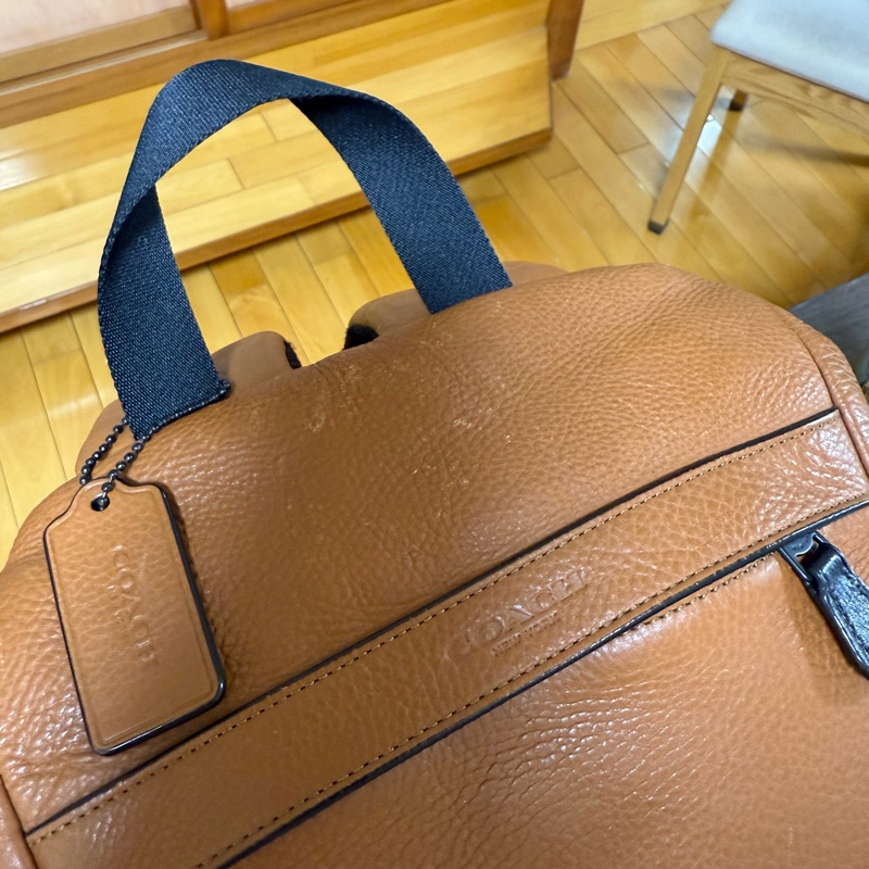 二手 COACH 牛皮後背包 公事包 辦公包 精品包 雙肩包 男用包-17