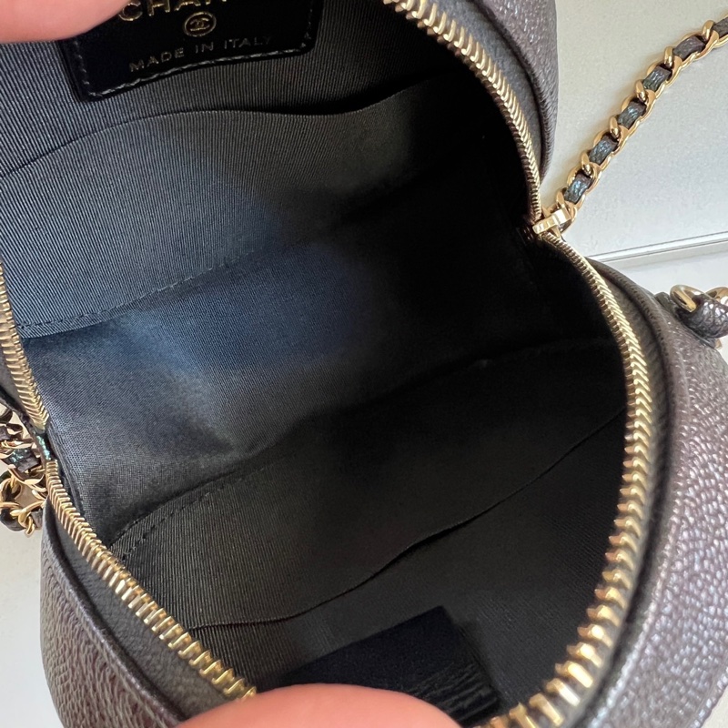 Chanel 小圓餅 ✦˚₊·藍色幻彩牛皮 鏈條包 斜挎包-8