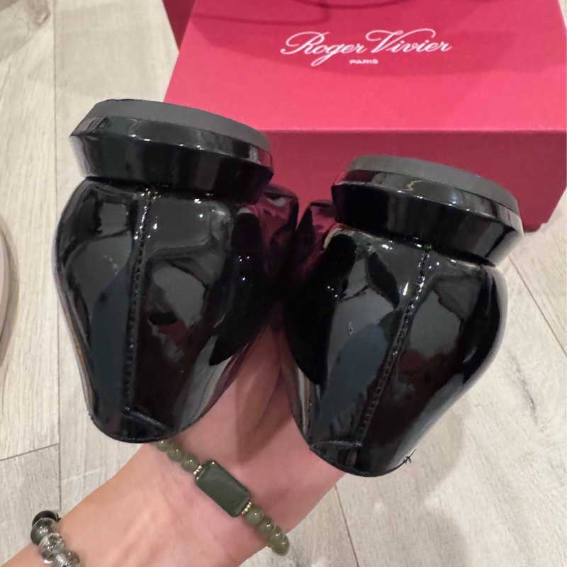 Rv 尖頭低跟鞋 黑色-6