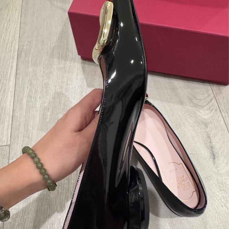 Rv 尖頭低跟鞋 黑色-9