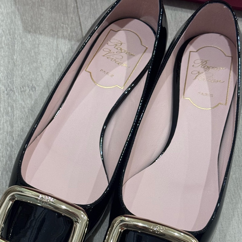 Rv 尖頭低跟鞋 黑色-14