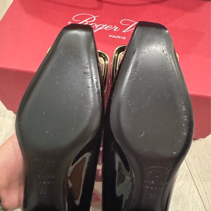 Rv 尖頭低跟鞋 黑色-16