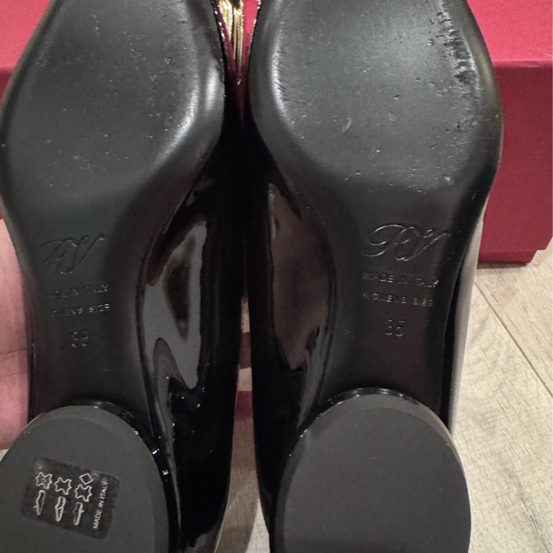 Rv 尖頭低跟鞋 黑色-17