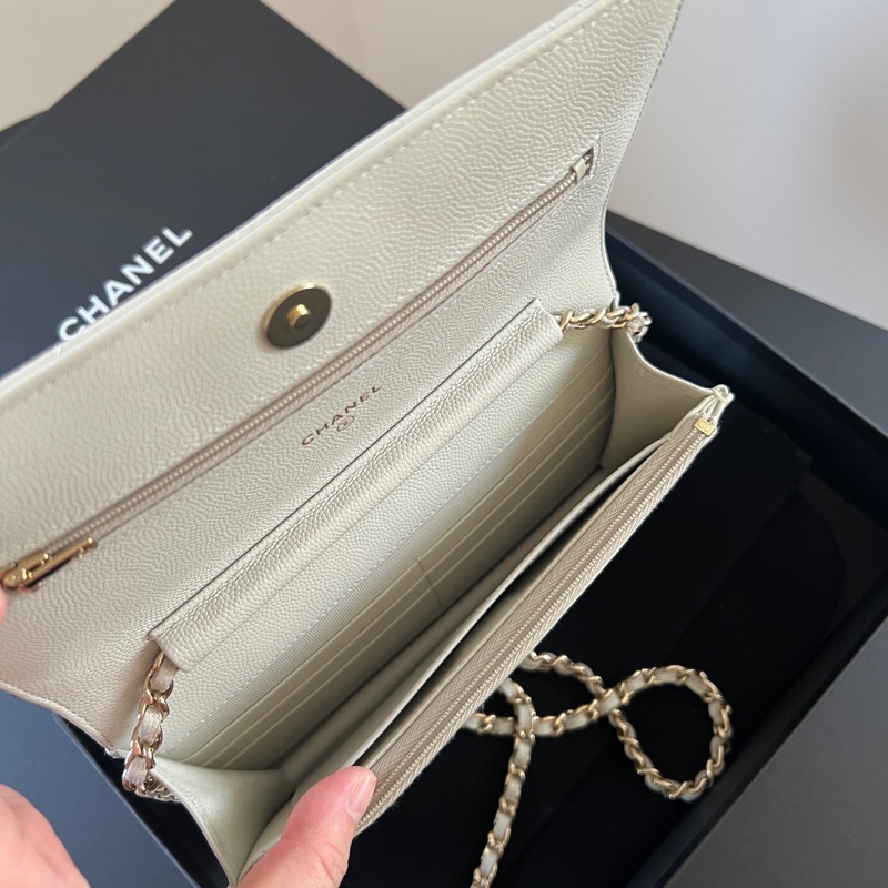 ❀ Chanel 24S 淺灰色WOC雕花扣-9