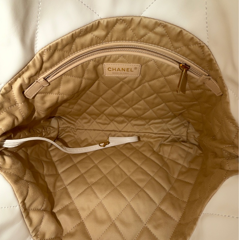 🈶購證#全新帶膜 #櫃上漲到20多萬 香奈兒22bag白金黑字母垃圾袋 小號-15