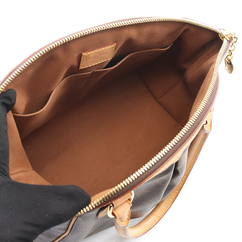 路易威登 Tivoli PM 手提包 M40143 Monogram 帆布皮革棕色二手女士-2