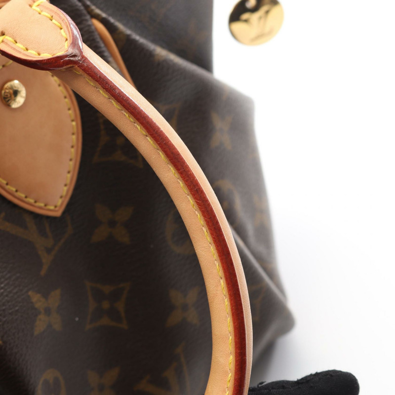 路易威登 Tivoli PM 手提包 M40143 Monogram 帆布皮革棕色二手女士-10