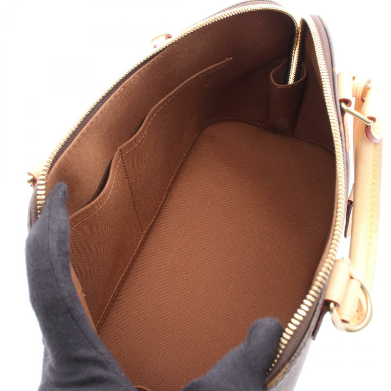 路易威登 Alma 手提包 M53151 Monogram 帆布皮革棕色二手女士-2