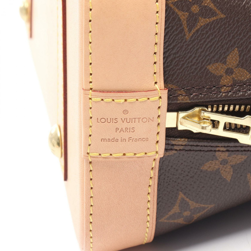 路易威登 Alma 手提包 M53151 Monogram 帆布皮革棕色二手女士-3