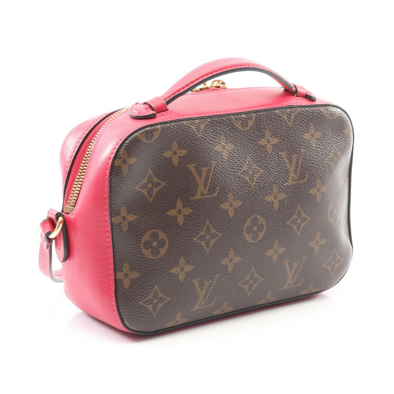 路易威登 Saintonge 單肩包 M43557 Monogram 皮革 棕色小蒼蘭色 二手-1