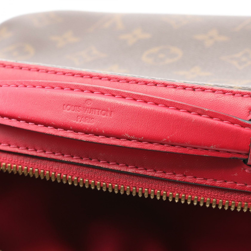 路易威登 Saintonge 單肩包 M43557 Monogram 皮革 棕色小蒼蘭色 二手-5