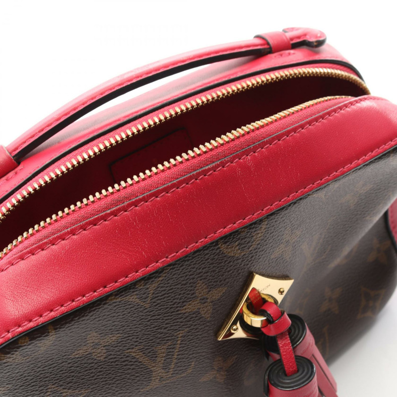 路易威登 Saintonge 單肩包 M43557 Monogram 皮革 棕色小蒼蘭色 二手-6