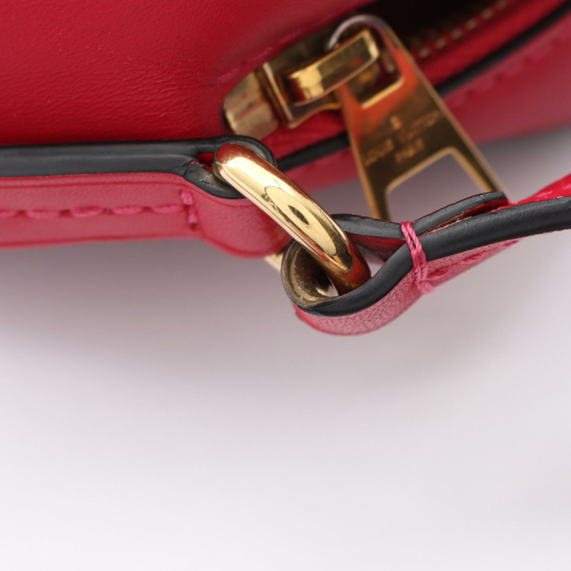 路易威登 Saintonge 單肩包 M43557 Monogram 皮革 棕色小蒼蘭色 二手-8