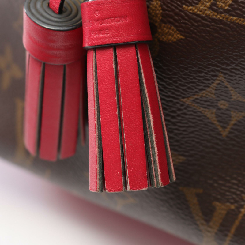 路易威登 Saintonge 單肩包 M43557 Monogram 皮革 棕色小蒼蘭色 二手-9