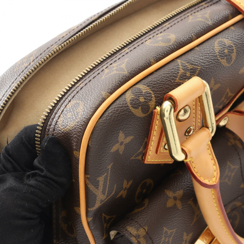 路易威登 Manhattan GM 手提包 M40025 Monogram 帆布皮革棕色二手 LV-8