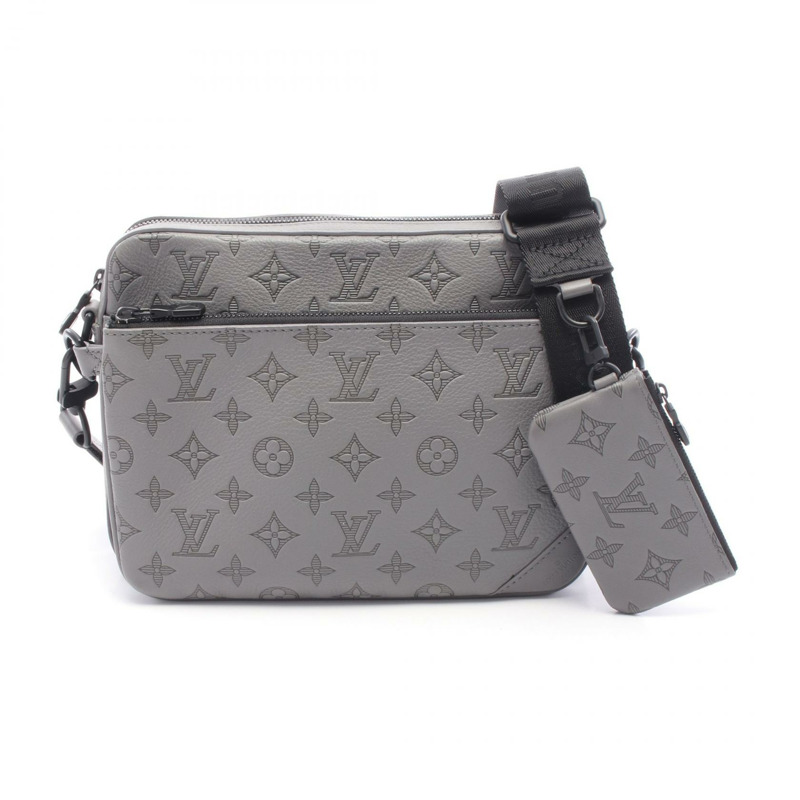 路易威登 Trio Messenger 單肩包 M46603 Monogram Shadow Gray 二手 LV-0
