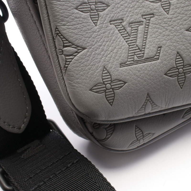 路易威登 Trio Messenger 單肩包 M46603 Monogram Shadow Gray 二手 LV-4