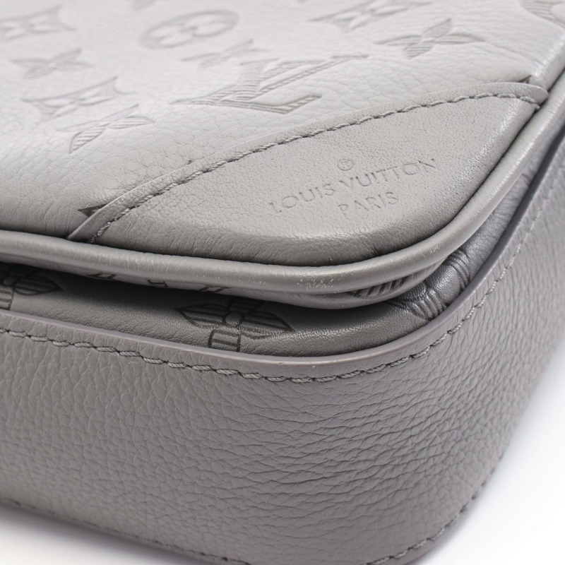 路易威登 Trio Messenger 單肩包 M46603 Monogram Shadow Gray 二手 LV-5