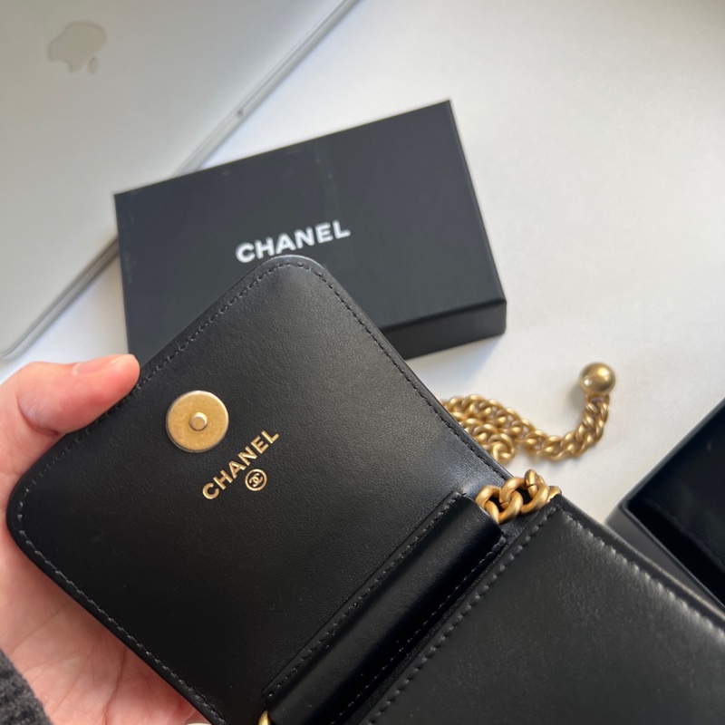 ✦˚₊· Chanel 23C 黑金金球leboy mini腰包 晶片款-8