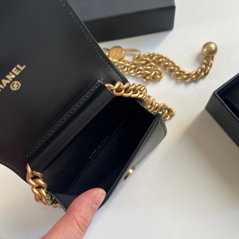 ✦˚₊· Chanel 23C 黑金金球leboy mini腰包 晶片款-9