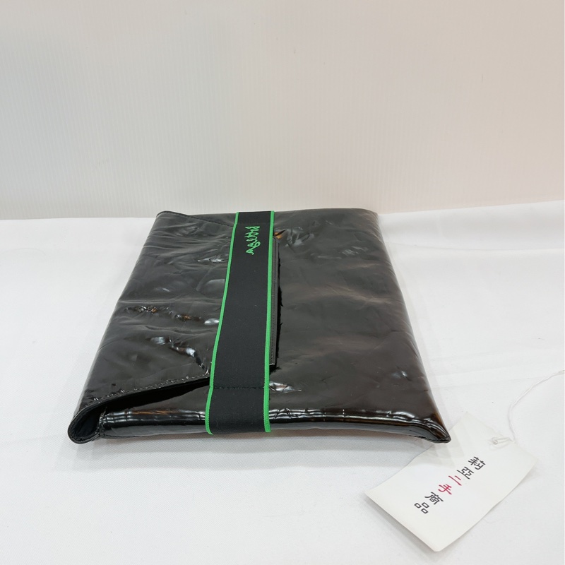 莉亞精品♡BV 701266手拿包 黑綠 二手-7