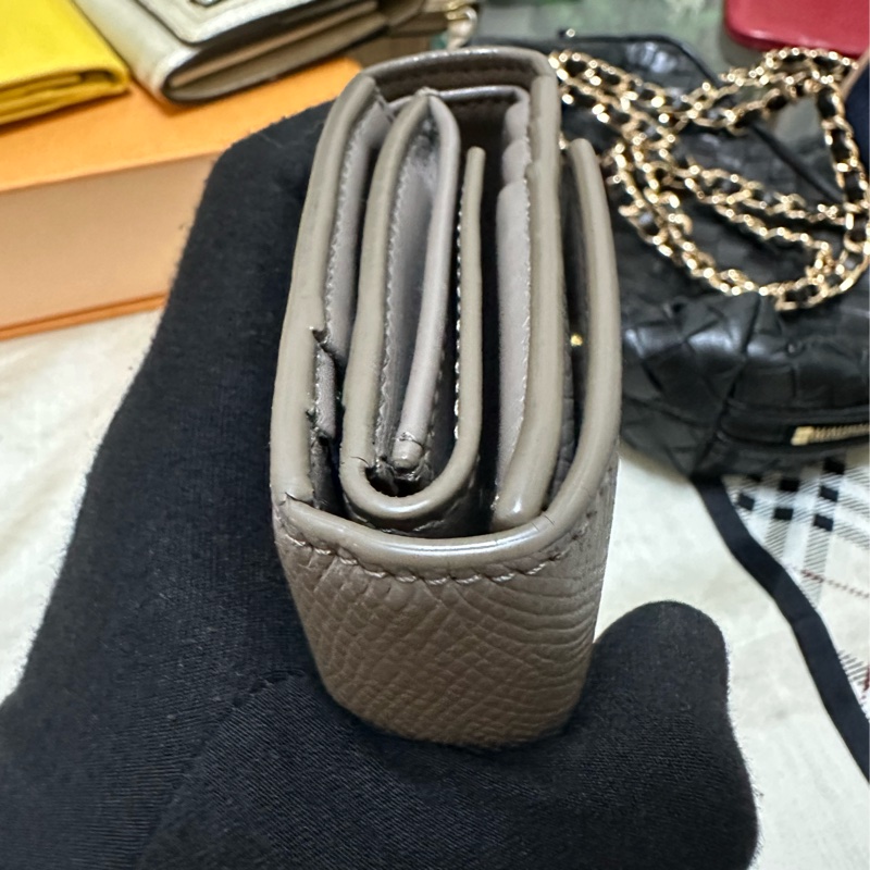 CELINE  大象灰短夾-8